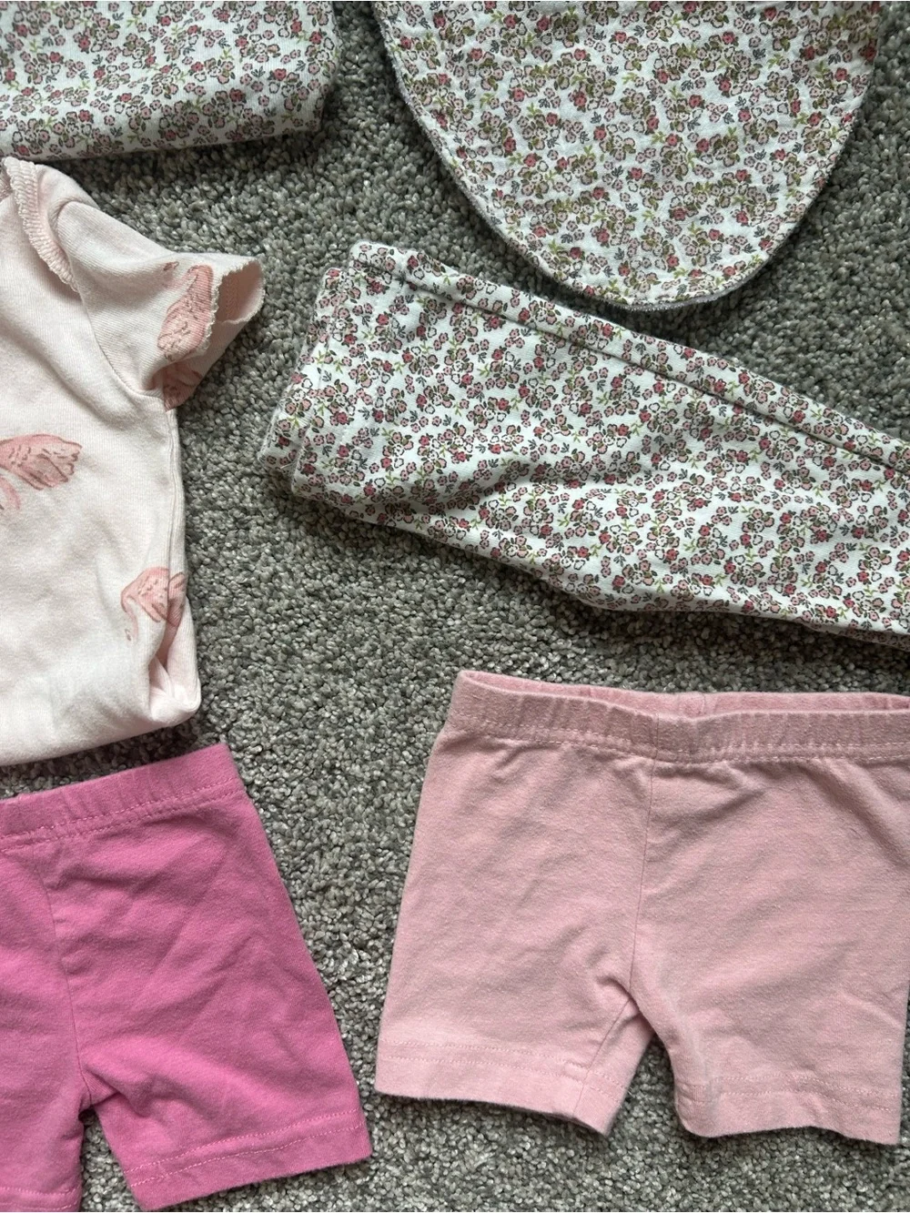 Baby Girl 0-3 Month Pink Floral Bundle